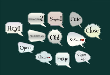 Text speech bubbles vector