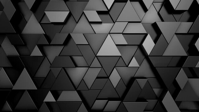 Background of Geometric Shapes. Abstract motion, loop, two color, 3d rendering, 4k resolution
