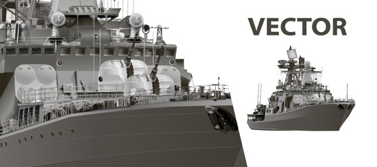 vector battle ship. image design for you illustration and design needs.