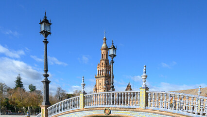 Fototapeta premium The Spain Square in Seville, Spain