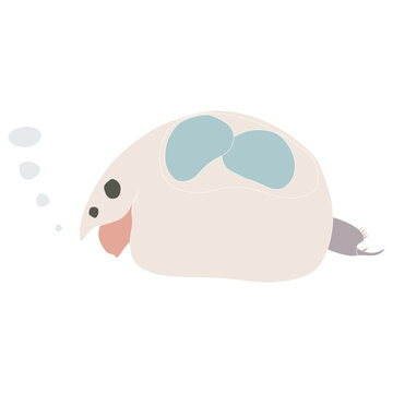 recommend clip art: Plankton or water flea shameless vector icon. Cartoon vector icon isolated purple color with bubbles. 