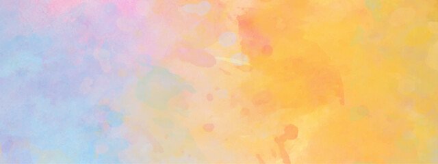 Abstract watercolor background with colorful ink painted textured.