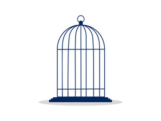 Cage or prison. Symbol of lack of freedom and imprisonment. vector illustration
