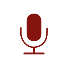 microphone icon on red button