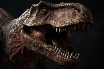 Fototapeta premium Tyrannosaurus rex dinosaur created with AI