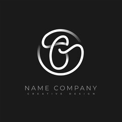 Calligraphy Minimal Monogram G Letter. Template design logo. Hand drawn is an cursive initial letter G combined with a round frame. Vector emblem