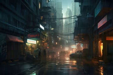 Cyberpunk Style Game Art Wallpaper Background