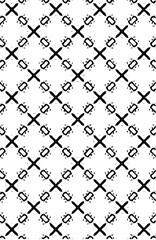 Modern seamless geometric hexagon shapes repeated pattern design vector element in black color 