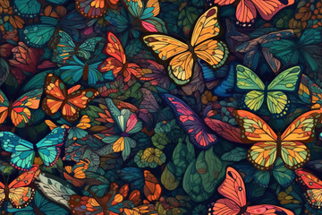 Abstract Butterfly Forest
