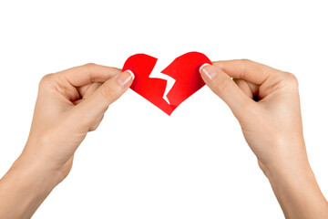 Female Hands Holding a Broken Heart