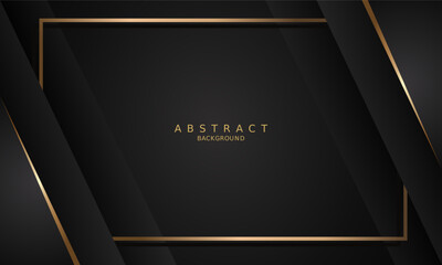 dark black luxury premium background and gold line