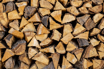 Lot of stocked hardwood firewood.