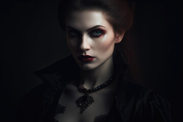 Portrait of a vampire created with AI