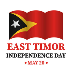 East Timor Independence Day banner. Vector template for poster, greeting card, flyer, etc