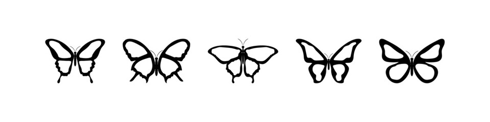 Butterfly. Butterflies vector icons. Butterfly silhouette. Vector illustration