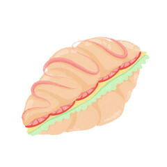 Croissant and Sandwiches