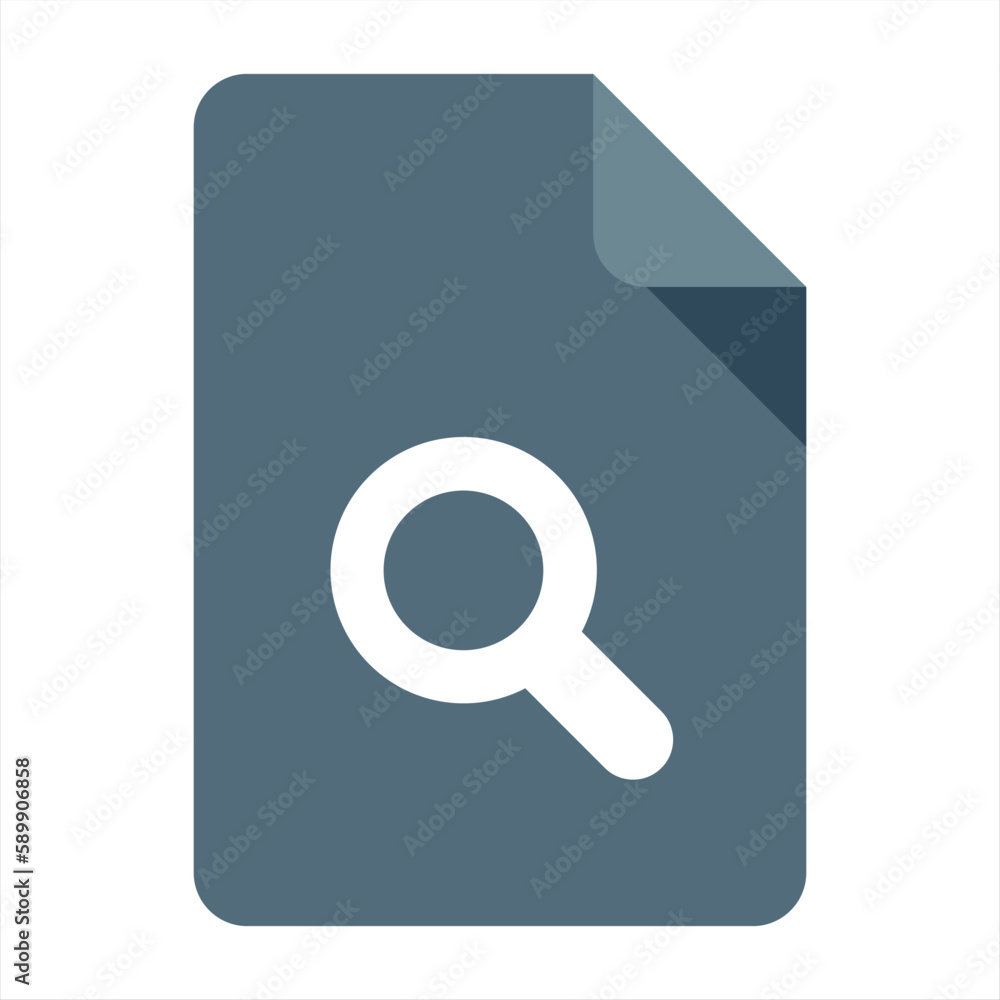 Poster document with magnifying glass line icon. linear style sign for mobile concept and web design. searc