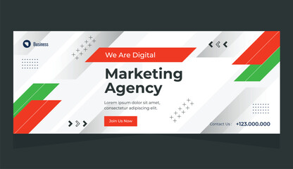 Horizontal template banner for business marketing or website banner