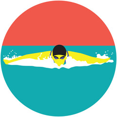 ic√¥ne jeux Olympiques natation femme