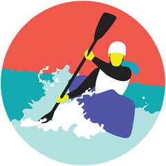 icône jeux Olympiques canoé femme