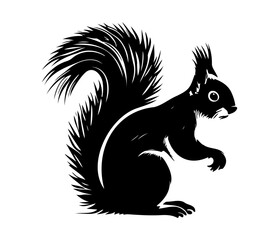 Squirrel Face, Silhouettes Squirrel Face SVG, black and white Squirrel vector