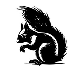 Squirrel Face, Silhouettes Squirrel Face SVG, black and white Squirrel vector