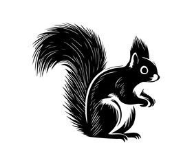 Squirrel Face, Silhouettes Squirrel Face SVG, black and white Squirrel vector