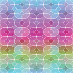 Vector seamless pastel geometric pattern with cwith colorful shapes