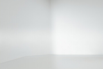 Abstract white studio background for product presentation. 