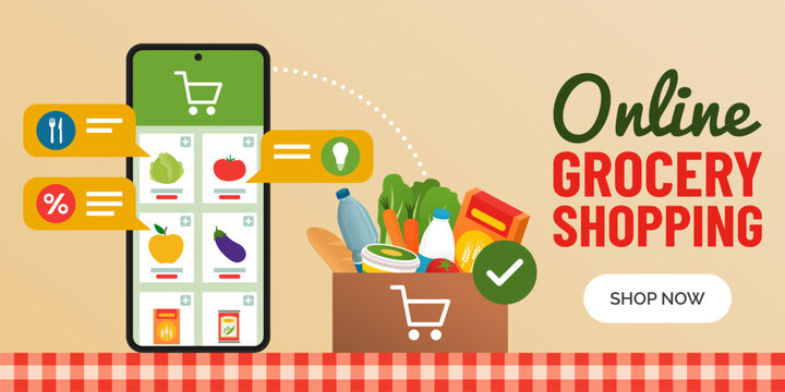 Online grocery shopping app with personalized recommendations
