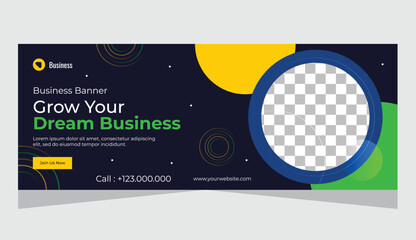 Horizontal template banner for business marketing or website banner