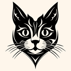 Obraz premium Cat vector for logo or icon, drawing Elegant minimalist style,abstract style Illustration