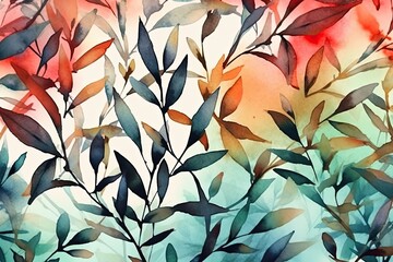 leaves against a blank background. Generative AI