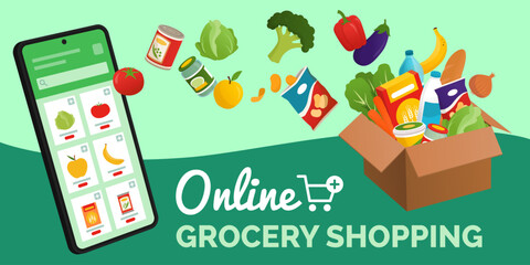 Online grocery shopping app and delivery