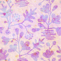 Obraz premium Seamless background with floral ornament. Raster illustration for design. Seamless pattern. Printing on fabric and paper.