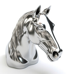 horse chrome silver Generative AI