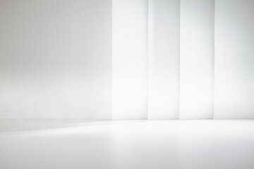 Abstract white studio background for product presentation. 