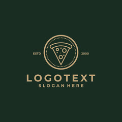 awesome pizza logo desain