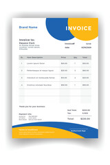 clean and modern corporate business billing invoice design template