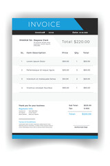 Obraz premium clean and modern corporate business billing invoice design template
