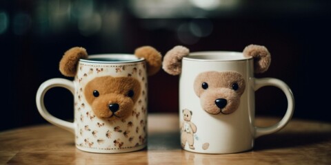 cute teddy mugs, Happy friendship day