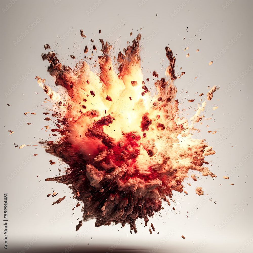 Poster a mesmerizing abstract painting of a vibrant explosion of color was created - generative ai.