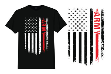 US Army Flag T-Shirt Design
