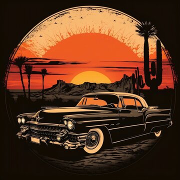 Cruising in Style with a Vintage Classic Cadillac Convertible Sedan DeVille Coupe Deville Eldorado ai