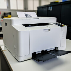 Xerox, fotocopiadora, impressora e scanner  em uma papelaria criado por IA