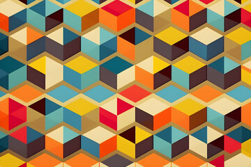 seamless geometric box pattern