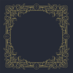 A vintage and gold frame