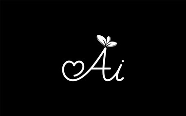 Nutrition logo and green healthy love leaf symbol with love font logo design. Heart sign leaf nature logo. Green eco letters logo