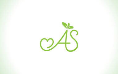 Nutrition logo and green healthy love leaf symbol with love font logo design. Heart sign leaf nature logo. Green eco letters logo