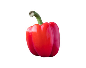 red bell pepper on transparent background